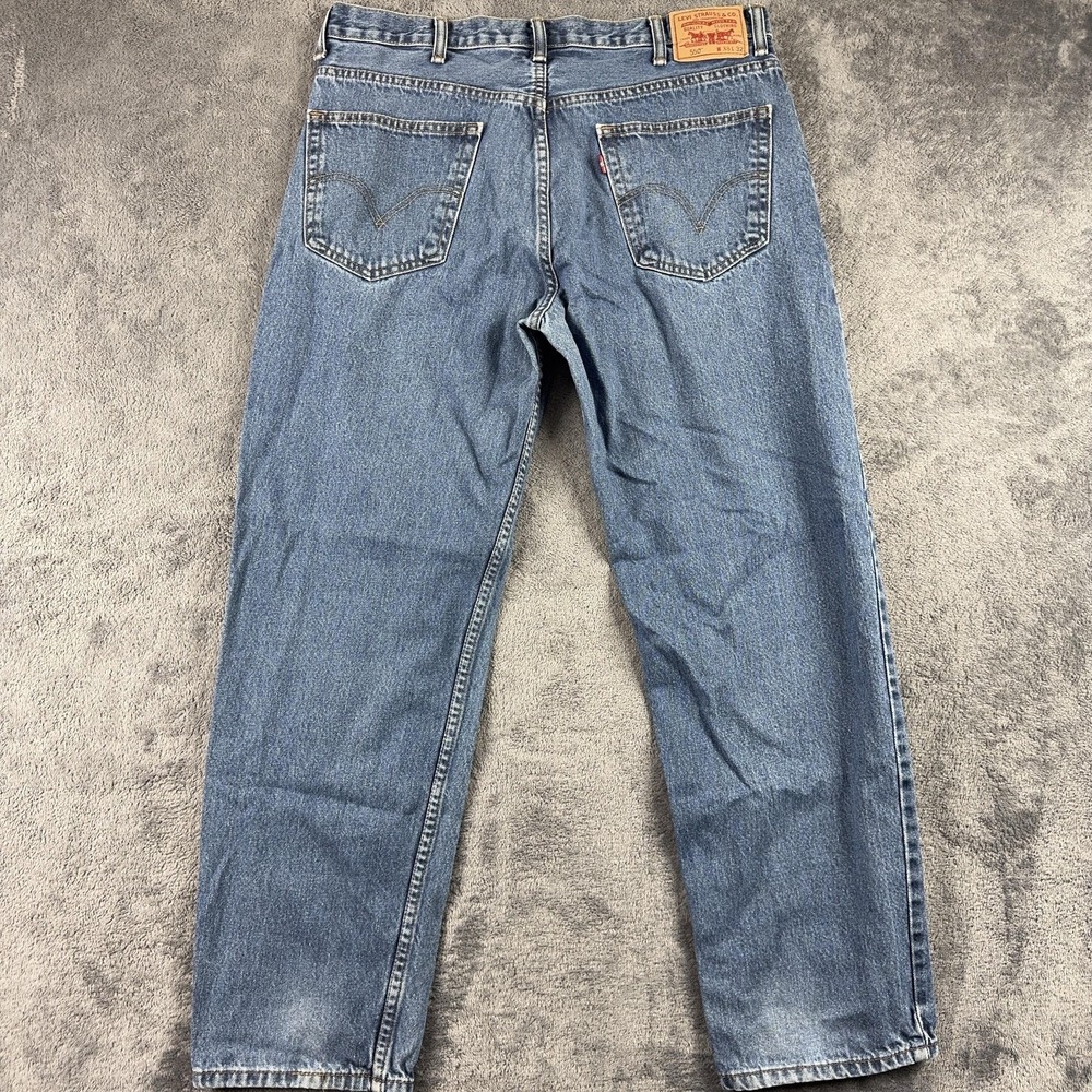 VTG Levis 550 Jeans Men 37x31 Blue Relaxed Fit Tapered Leg Denim Medium Wash Y2K - Picture 3 of 11